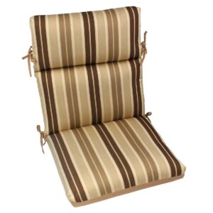 comfort classics 22x44x5 acrylic outdoor channeled reversible chair cushion inc.