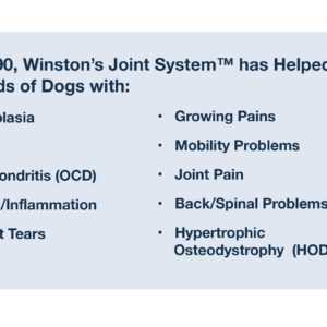 Winston Joint System - for Medium Dogs from 40-99 Pounds - 100% Natural Whole Food Supplement for Arthritis, Hip Dysplasia and Joint + Pain Relief - One Month Supply - Since 1992