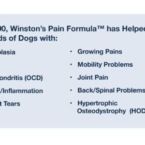 Winston's Pain Formula - for Dogs of All Ages and Sizes - 100% Natural Whole Food Supplement to Help Alleviate: Canine Arthritis, Inflammation and Joint + Hip Pain - 120 Chewable Tablets