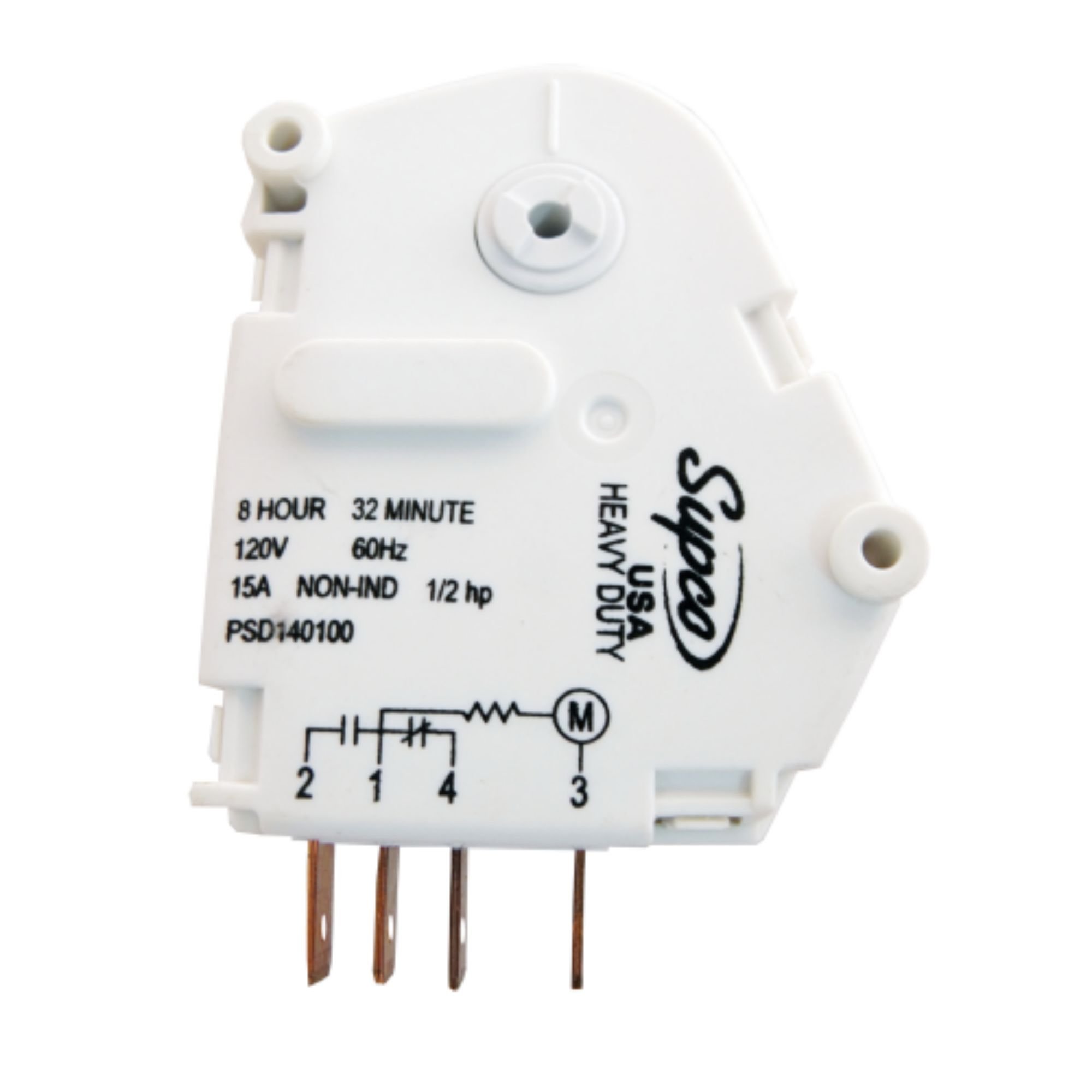 Supco SPD1401AM 8 Hour 32 Minutes Refrigerator Defrost Timer For Whirlpool R0131577, AP4246797, PS2167006