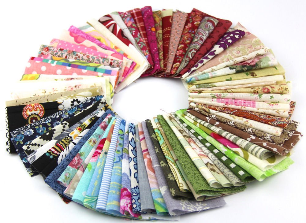 50pcs 1010cm Fabric Patchwork Craft Material Batiks Mixed Squares Bundle