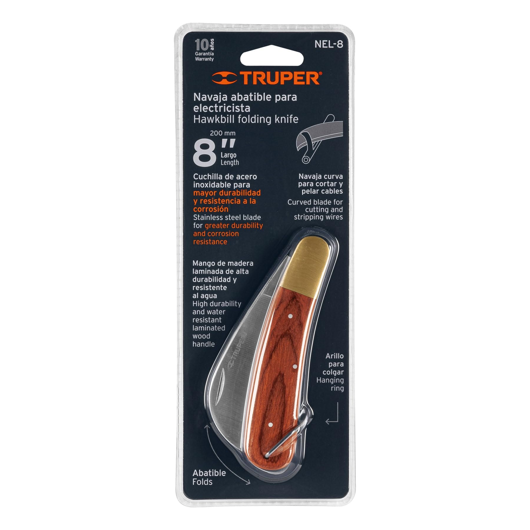 TRUPER NEL-8 8" Folding Electrician's Knife