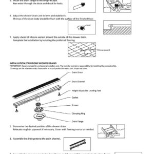 Dawn LWN120304 Wheaton River Series Linear Shower Drain, 12-Inch