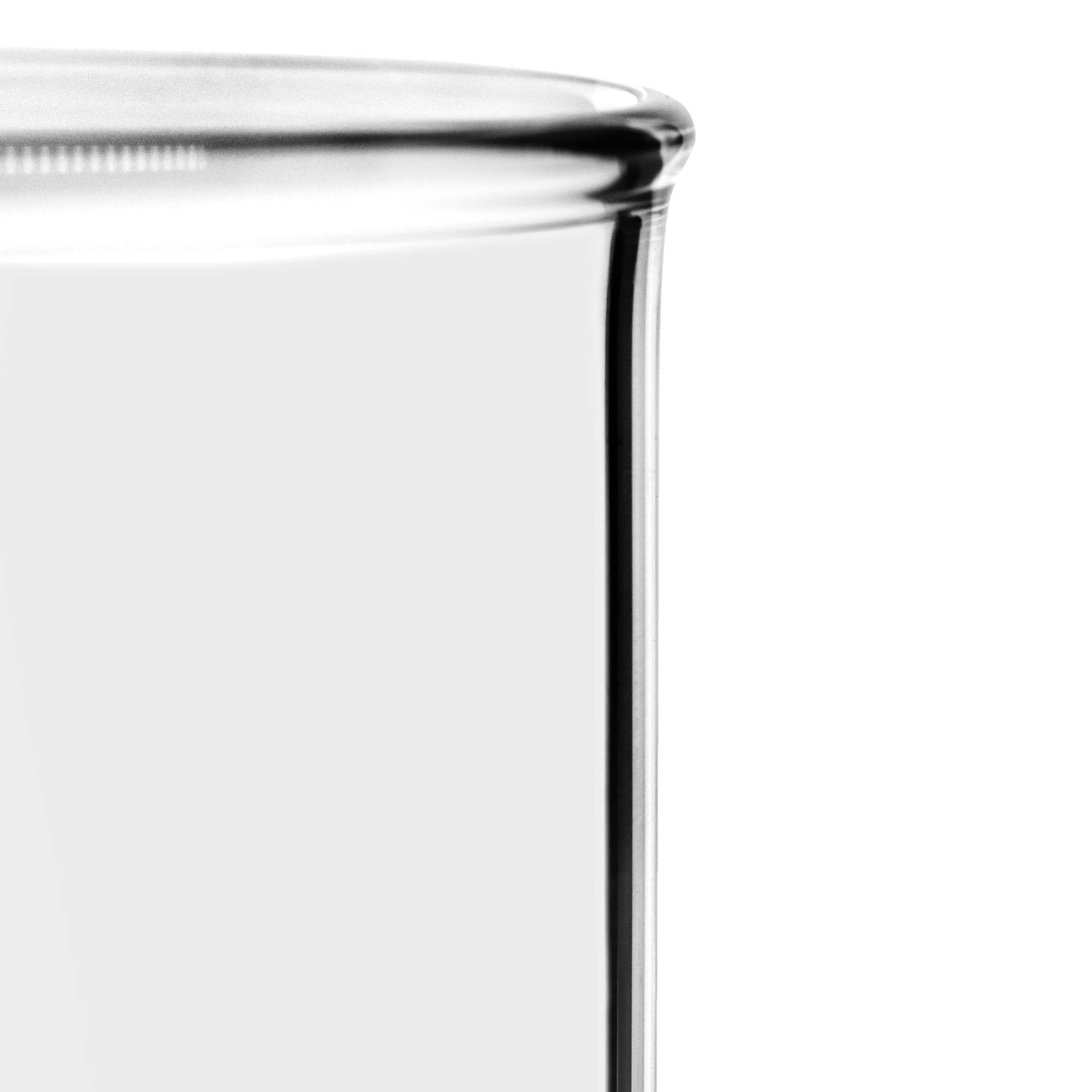 Beaker, 1000mL - Tall Form with Spout - White, 100mL Graduations - Borosilicate 3.3 Glass - Eisco Labs