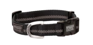 terrain d.o.g. reflective snap-n-go collar, black, medium, 13-19 inches, 3/4-inch width