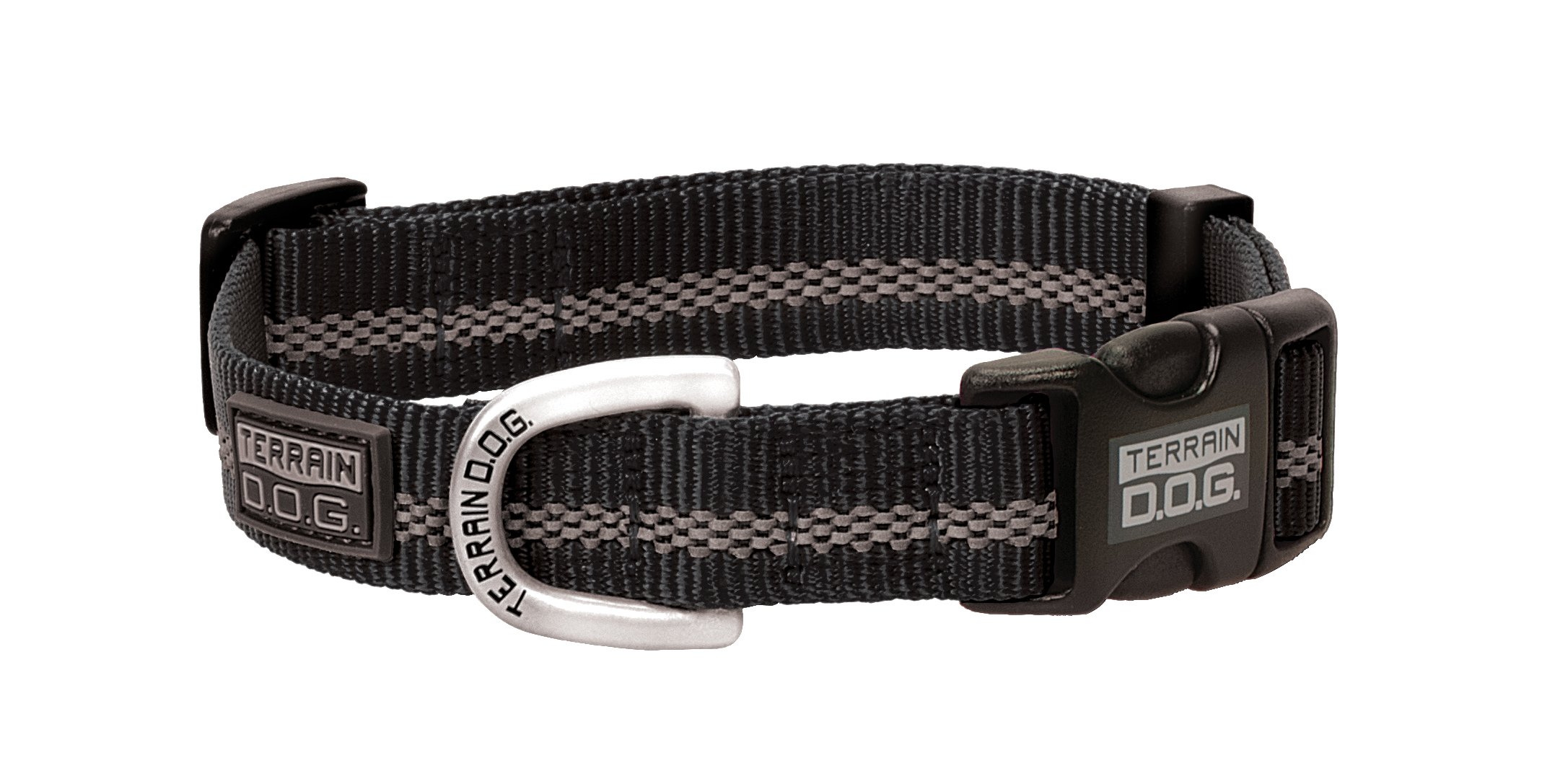 Terrain D.O.G. Reflective Snap-n-Go Collar, Black, Medium, 13-19 inches, 3/4-inch Width