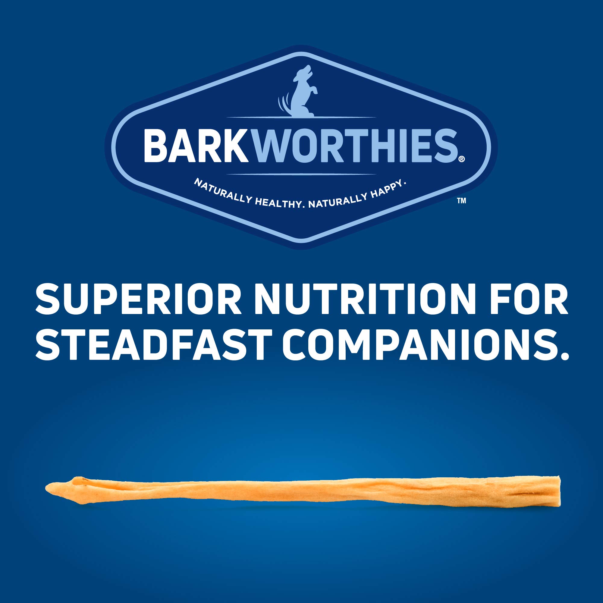 Barkworthies All-Natural Dog Treats - Flavor-Rich Cow Tail Chews (6 oz.) - High in Protein & Low in Fat