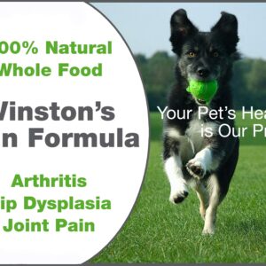 Winston's Pain Formula - for Dogs of All Ages and Sizes - 100% Natural Whole Food Supplement to Help Alleviate: Canine Arthritis, Inflammation and Joint + Hip Pain - 120 Chewable Tablets