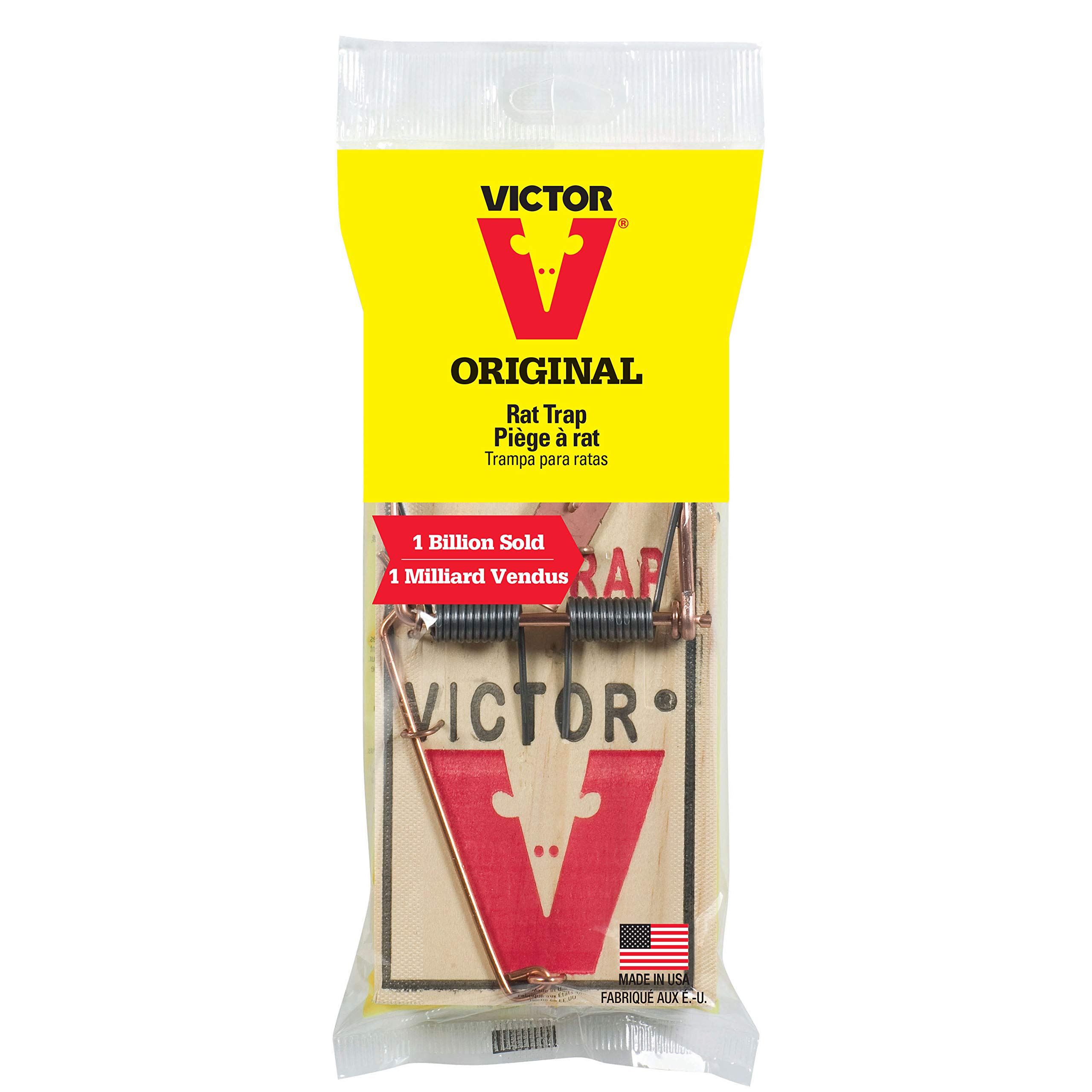 Victor M201 Metal Pedal Sustainably Sourced FSC Wood Snap Rat Trap - 12 Wooden Rat Traps