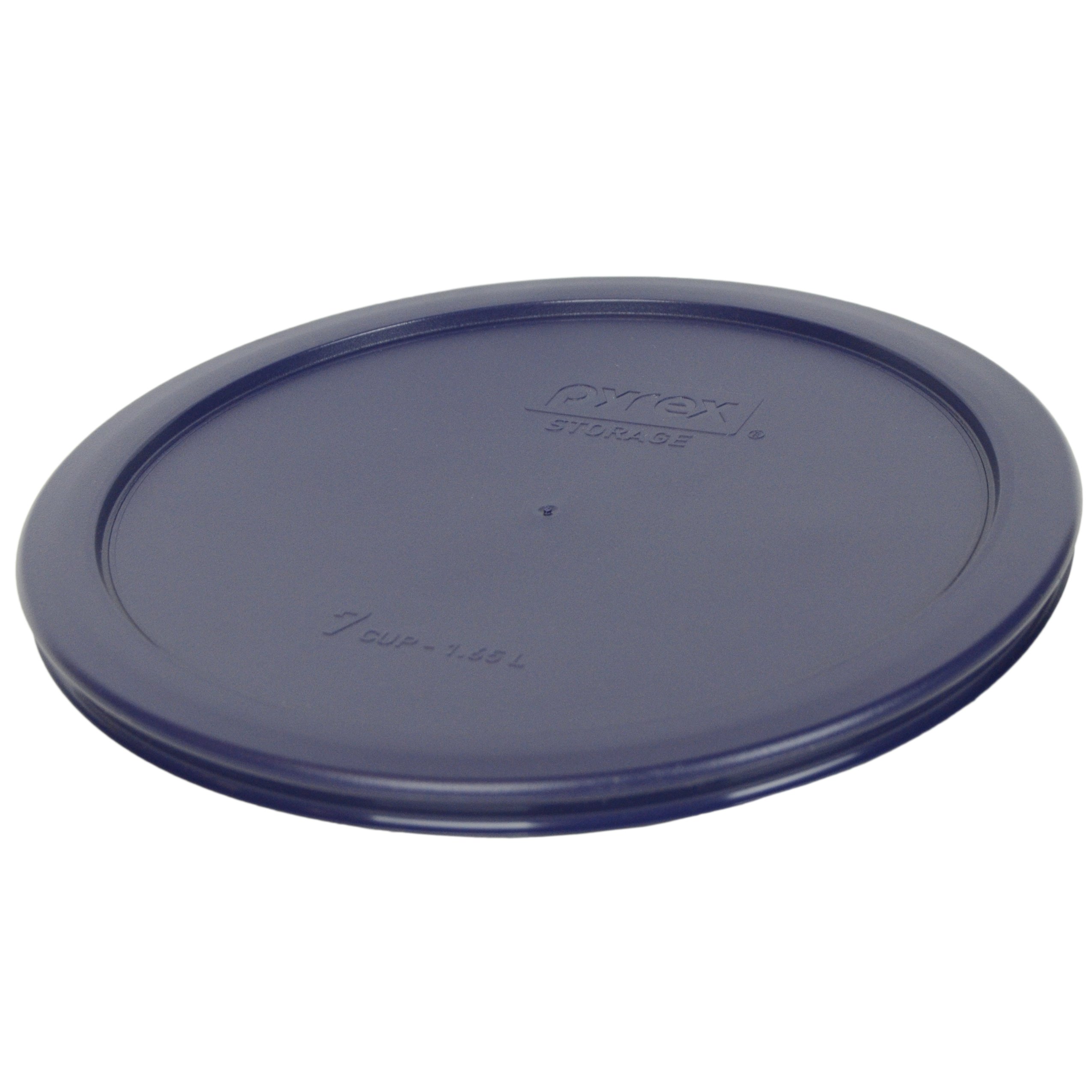 Pyrex - 7402-pc - Dark Blue Plastic Cover fits 6 & 7 cup Round Dishes - 2 Pack - Original Genuine Pyrex - Made in the USA