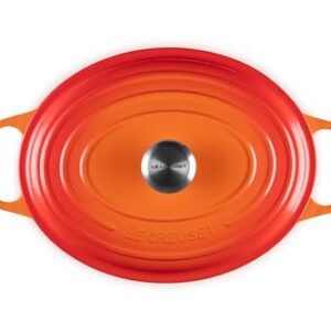 Le Creuset Enameled Cast Iron Signature Oval Dutch Oven, 6.75 qt., Flame