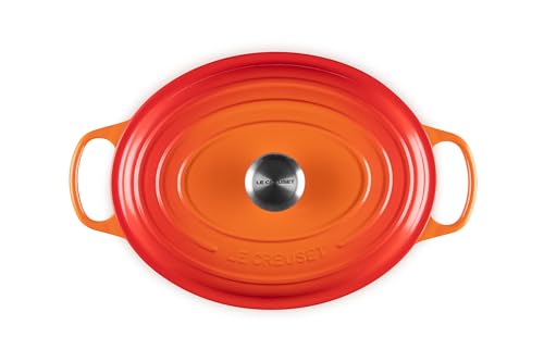 Le Creuset Enameled Cast Iron Signature Oval Dutch Oven, 6.75 qt., Flame