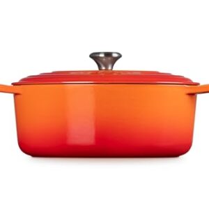 Le Creuset Enameled Cast Iron Signature Oval Dutch Oven, 6.75 qt., Flame