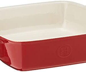 Emile Henry Made In France HR Modern Classics Square Baking Dish 8 x 8" / 2 Qt, Red