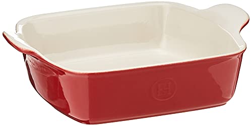 Emile Henry Made In France HR Modern Classics Square Baking Dish 8 x 8" / 2 Qt, Red