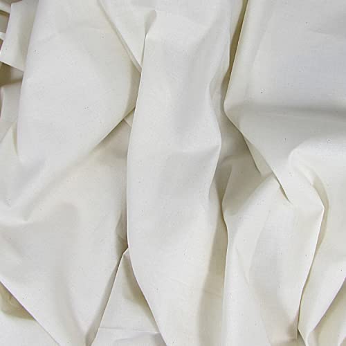 Organic Cotton Muslin Fabric - Natural - 5 Yards