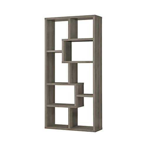 Coaster FINE Furniture Multiple Cubed Rectangular Bookcase Weathered Grey