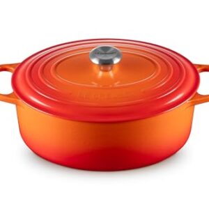 Le Creuset Enameled Cast Iron Signature Oval Dutch Oven, 6.75 qt., Flame