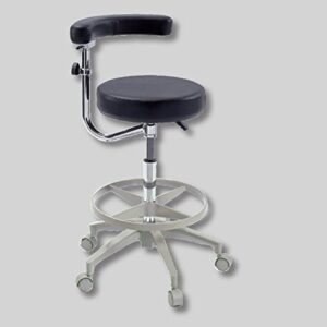 Premium Plus Dental Assistant Stool, 2103-Black