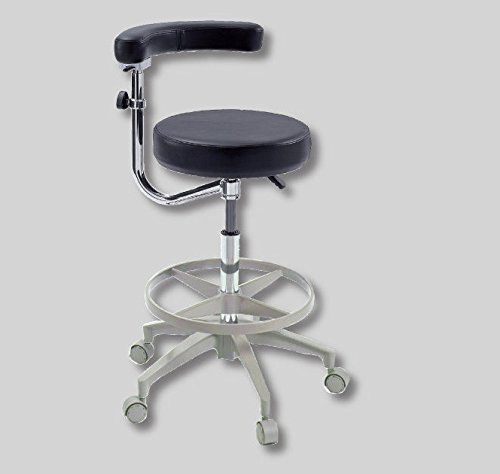 Premium Plus Dental Assistant Stool, 2103-Black