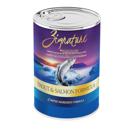 Zignature Trout & Salmon Formula Wet Dog Food 13oz, case of 12