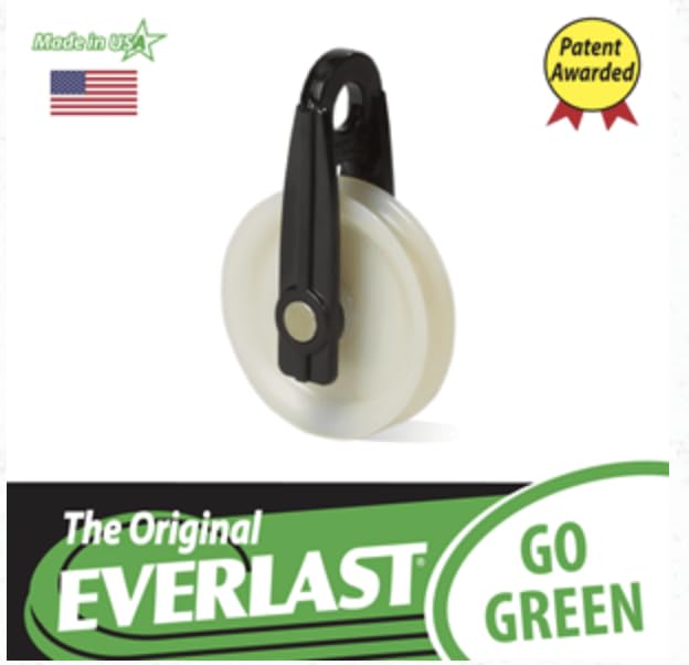 Everlast #70 Utility Pulley with 2 1/2" Wheel (Pack of 2 ea), Useful for Many Applications Including clotheslines and Exercise. Rust Proof Pulleys for Pulley Clothesline Systems