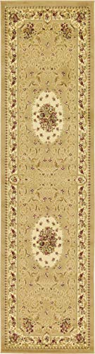 Unique Loom Versailles Collection Traditional Classic Medallion Motif Area Rug (2' 7 x 10' 0 Runner, Tan/ Ivory)