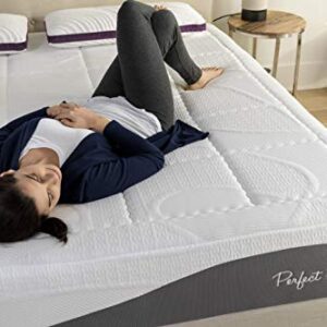 Perfect Cloud Made in The USA Elegance Plush Gel-Infused 12-inch Memory Foam Mattress - Pressure Relieving - Bed-in-a-Box (King)