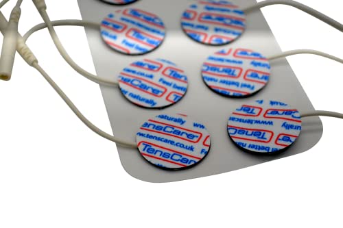 TensCare - 1in Cicrular Reusable Electrodes. Perfect for use with TENS, EMS, Micro Current and IFT. Great for Small Locations Such as Hands and Face. 1 Pack of 10 Electrodes