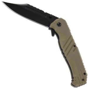 Armory Replicas Ambidextrous Pocket Knife - Durable Stainless Steel Blade, G-10 Handle, California Clip Point