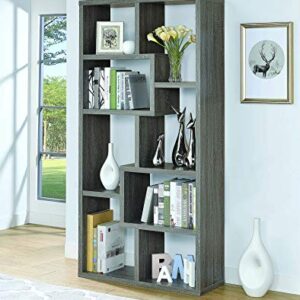 Coaster FINE Furniture Multiple Cubed Rectangular Bookcase Weathered Grey