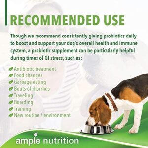 Ample Nutrition Complete Pet Prebiotic + Probiotic for Dogs & Cats, 60ct Pork Flavored Pearls