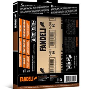 Fandeli | Multi-Purpose Sandpaper | 220 Grit | 25 Sheets of 9'' x 11'' | Metal and Wood Sandpaper | Wall Sandpaper | Hand Sanding | Orbital Sanders