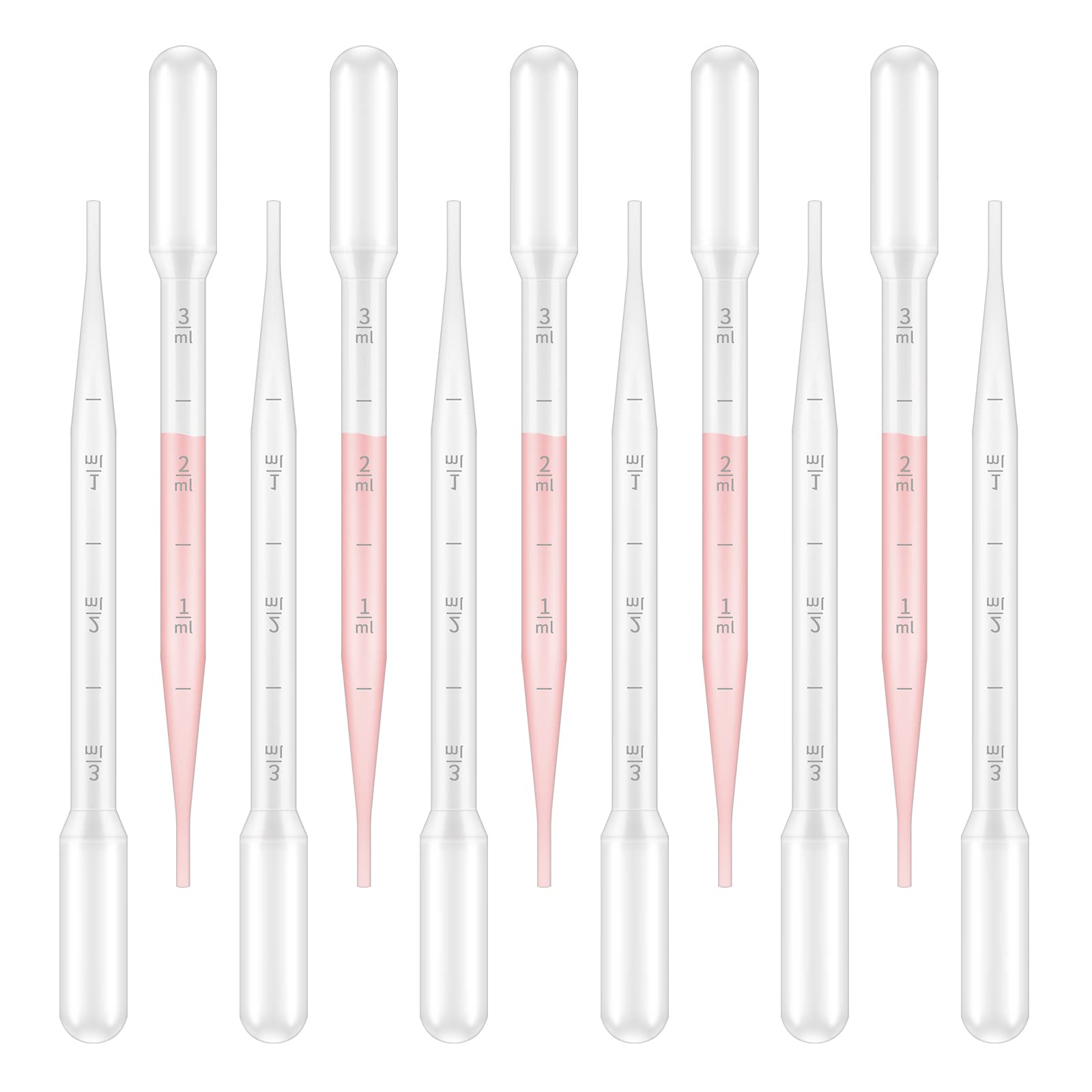 KINGLAKE Plastic Transfer Pipettes 3ML,Essential Oils Pipettes,Graduated,Pack of 100, Makeup Tool