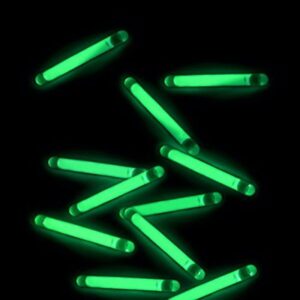 giftexpress 100 pcs small green glow sticks/mini glow sticks/fishing floats perfect for stuffing easter egg/zombie party/easter egg hunt/halloween decoration