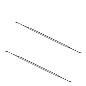 tooth scaler - double ended dental tooth scaler for cats or dogs - stainless steel tarter removal tool (2 pack)