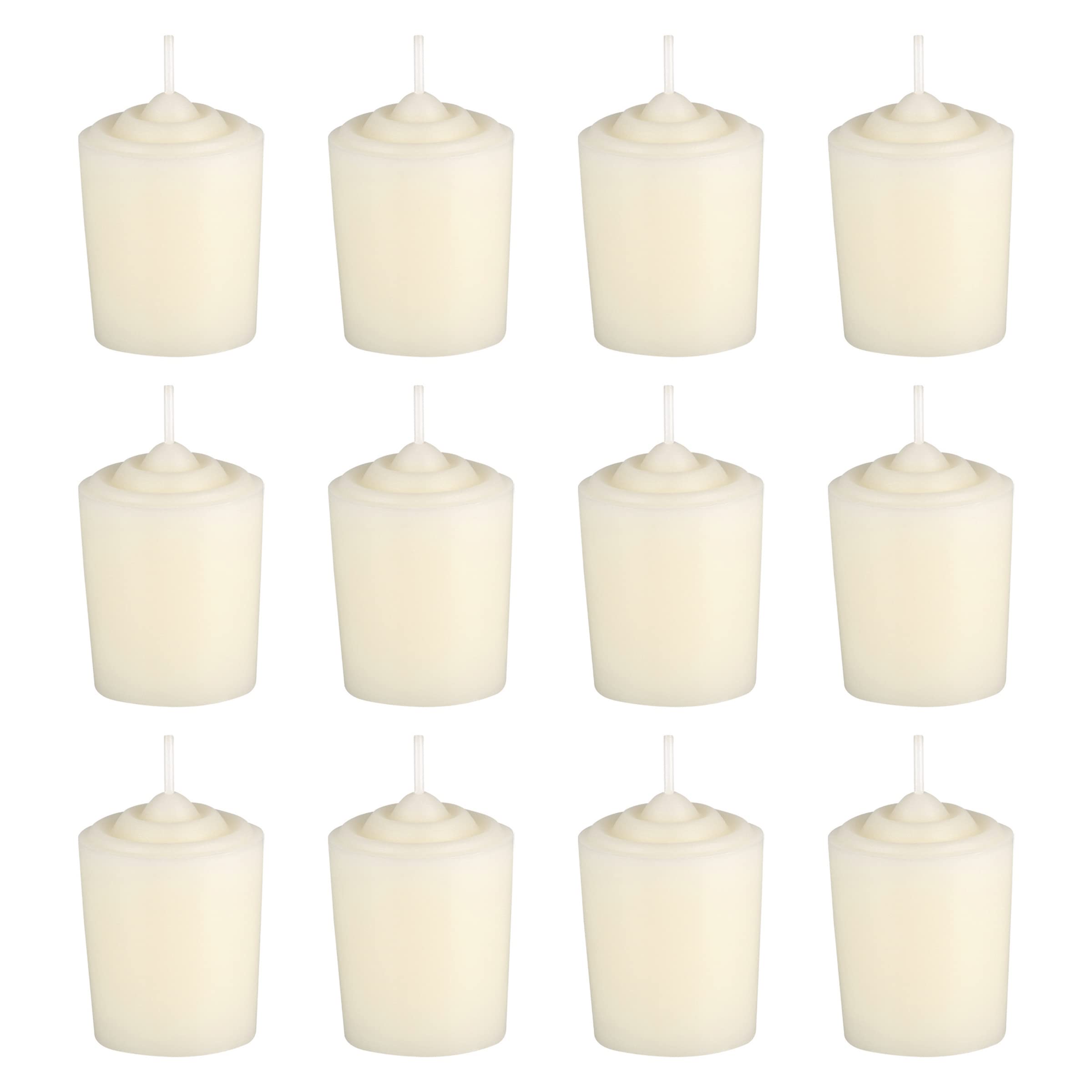 Ivory Unscented 15 Hours Votive Candles Pack of 12