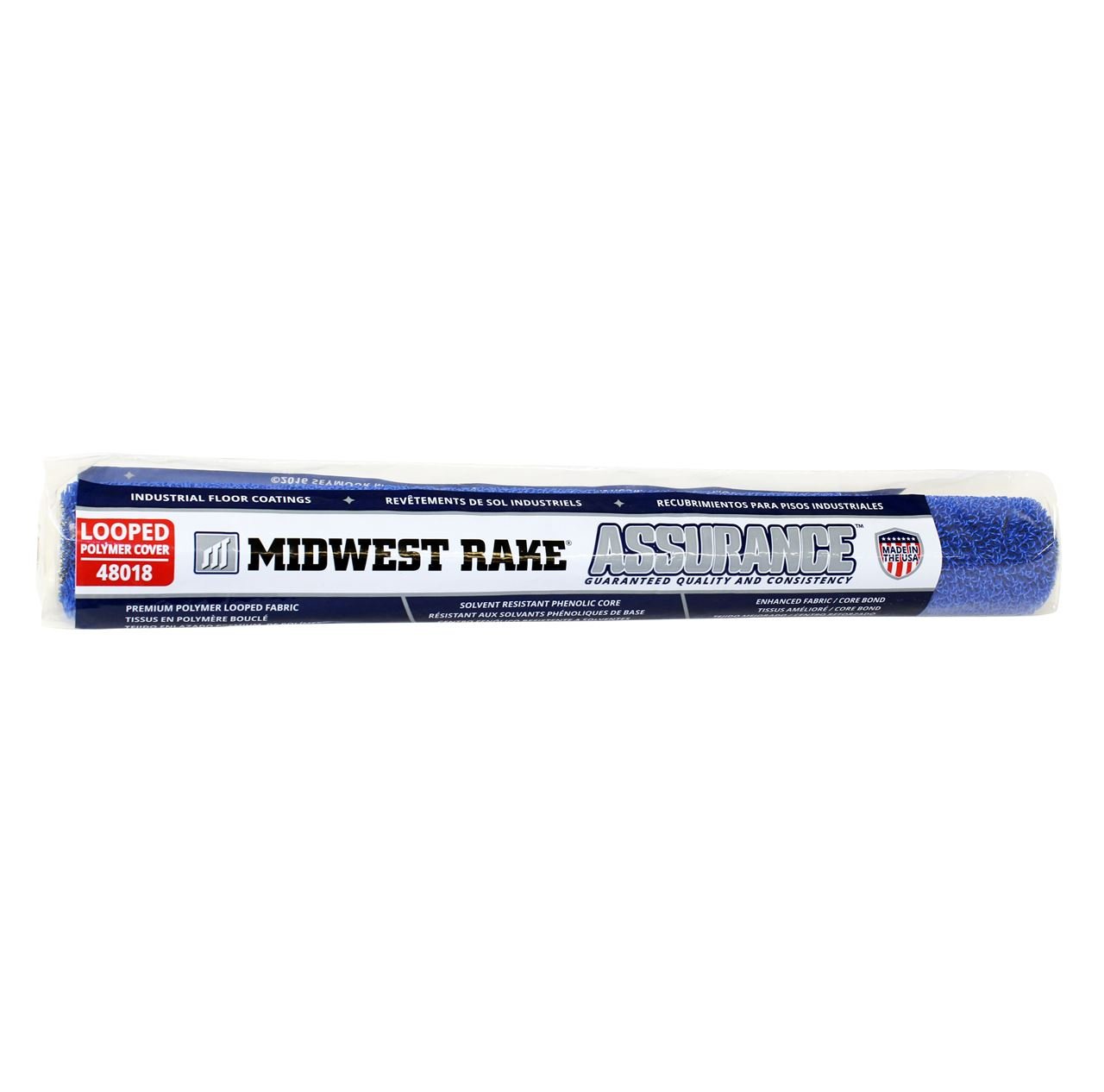 Midwest Rake "Assurance 18"" Looped Polymer Roller Cover with End Caps"