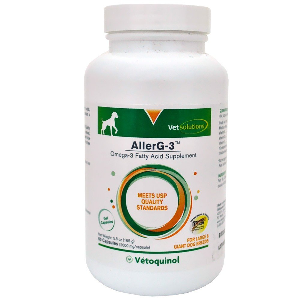 AllerG-3 Vetoquinol Care Triglyceride Omega Supplement for Large Giant Breeds (60 Capsules)