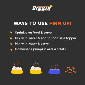 Diggin’ Your Dog FiRM UP! Pumpkin Super Supplement for Dogs and Cats, 16 oz (Pack of 2) - Made in USA, Digestive and Stool Consistency Support