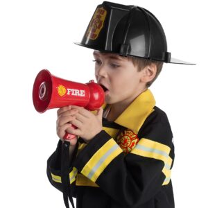 Dress Up America Firefighter Megaphone For Kids - Red Fireman Megaphone Bullhorn With Siren Sound