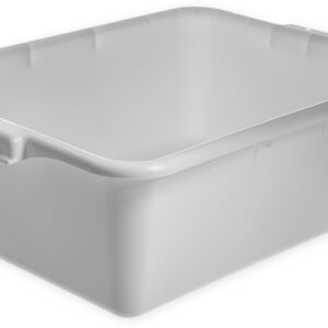 Carlisle FoodService Products N4401102 Comfort Curve™ Ergonomic Wash Basin Tote Box, 7" Deep, White (Pack of 12)