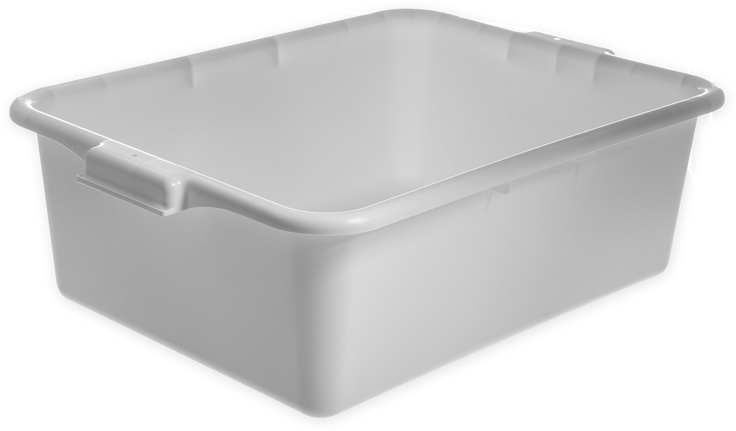 Carlisle FoodService Products N4401102 Comfort Curve™ Ergonomic Wash Basin Tote Box, 7" Deep, White (Pack of 12)