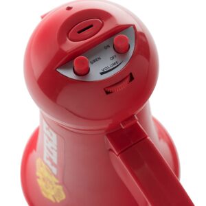 Dress Up America Firefighter Megaphone For Kids - Red Fireman Megaphone Bullhorn With Siren Sound