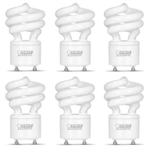 Feit BPESL13T/GU24 60W Equivalent CFL Twist GU24 Base Bulb (Pack of 6), Soft White