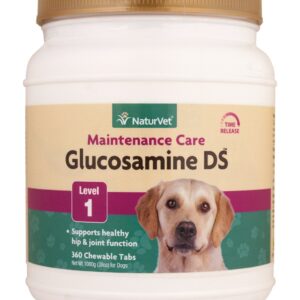 NaturVet 240 Count Glucosamine- DS with Glucosamine and Chondroitin Tablets for Dogs (360 Count)