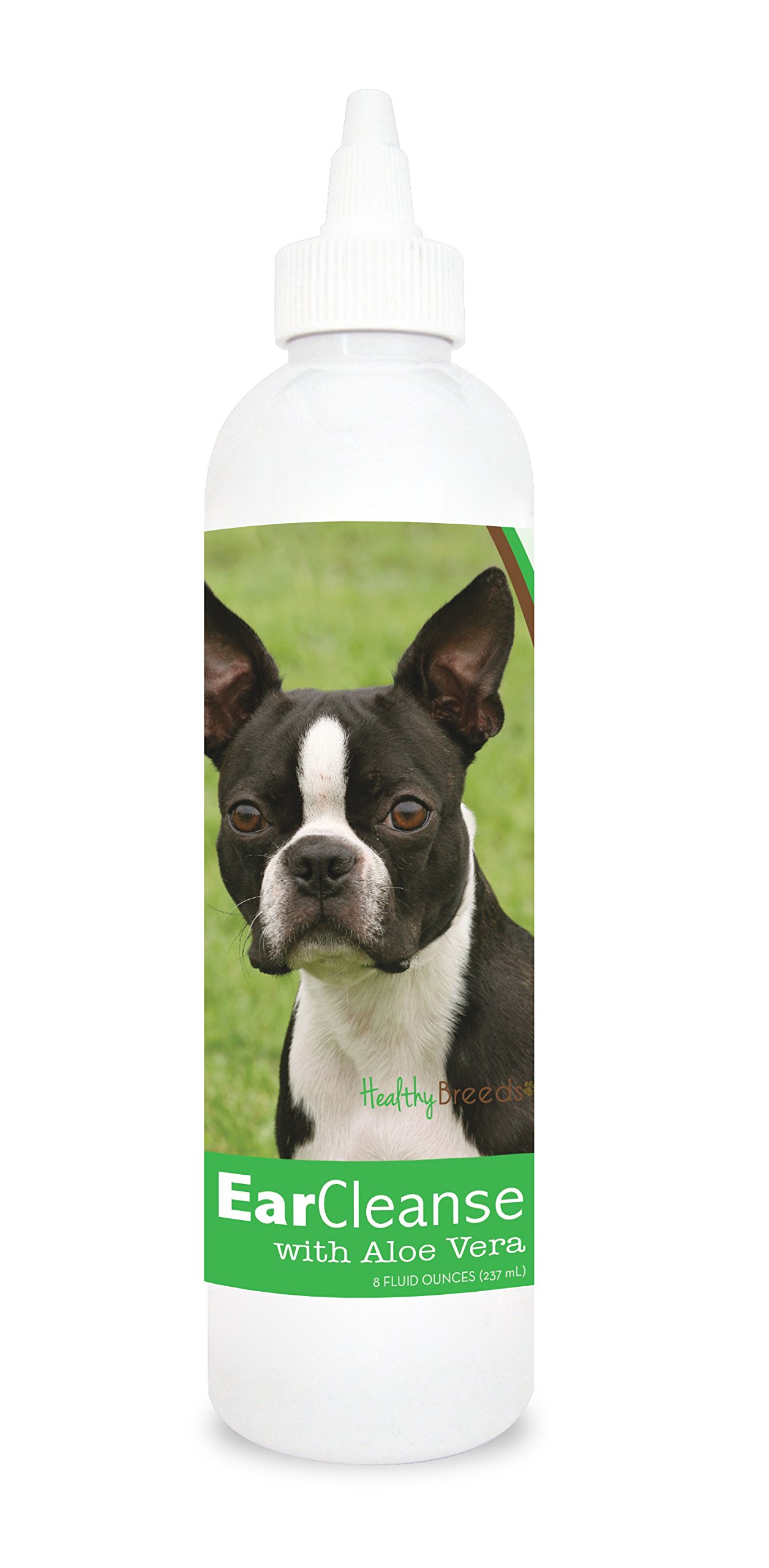 Healthy Breeds Boston Terrier Ear Cleanse with Aloe Vera Cucumber Melon 8 oz