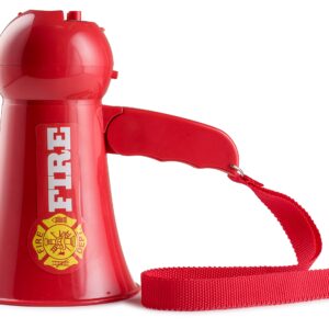 Dress Up America Firefighter Megaphone For Kids - Red Fireman Megaphone Bullhorn With Siren Sound