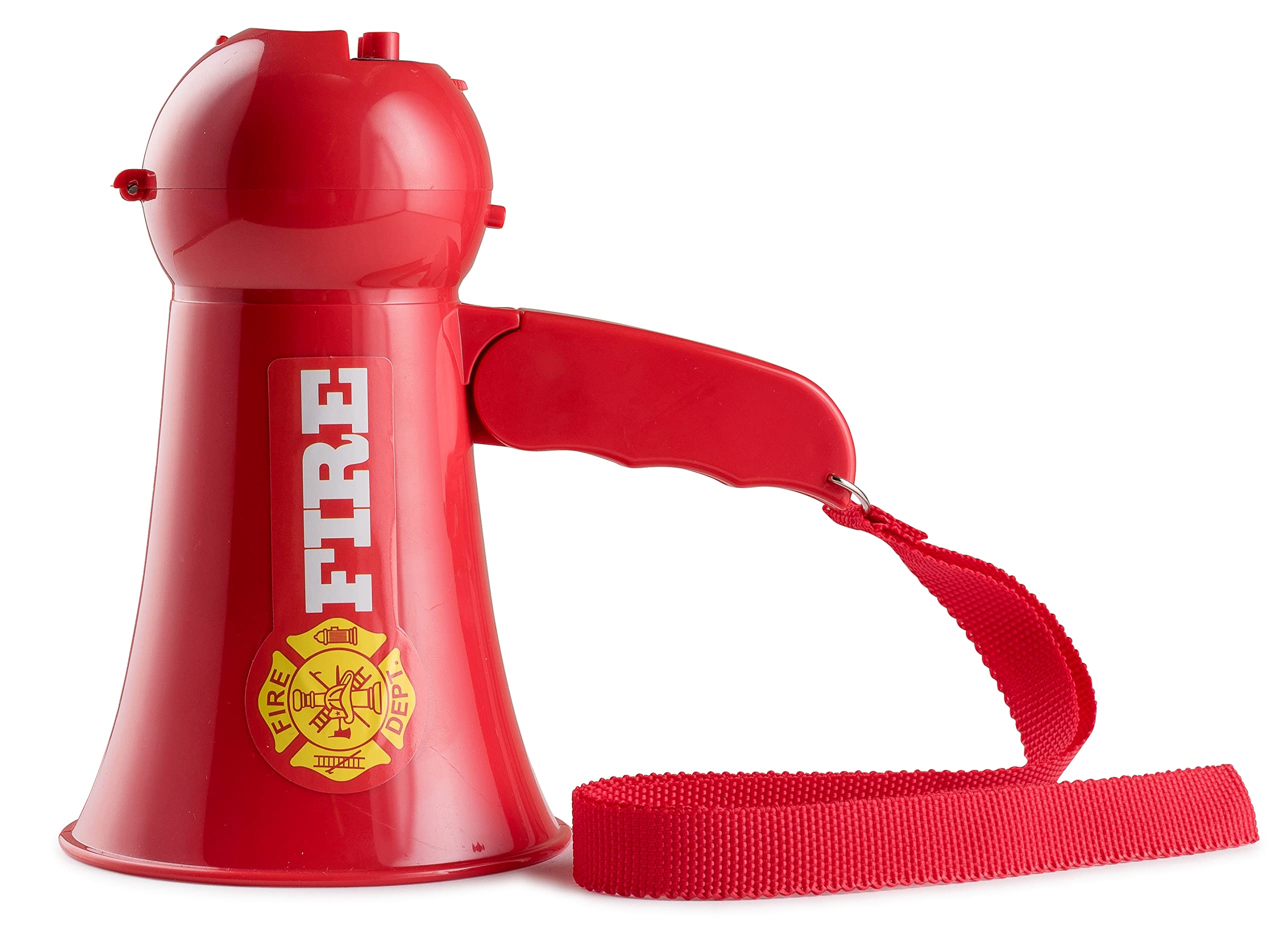 Dress Up America Firefighter Megaphone For Kids - Red Fireman Megaphone Bullhorn With Siren Sound