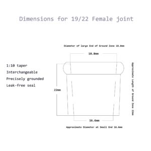 Laboy Glass 500mL 3 Neck Round Bottom Boiling Flask with 19/22 Center & Side Joints Angled Receiving Reflux Flask Multi Neck Apparatus Organic Chemistry Lab Glassware